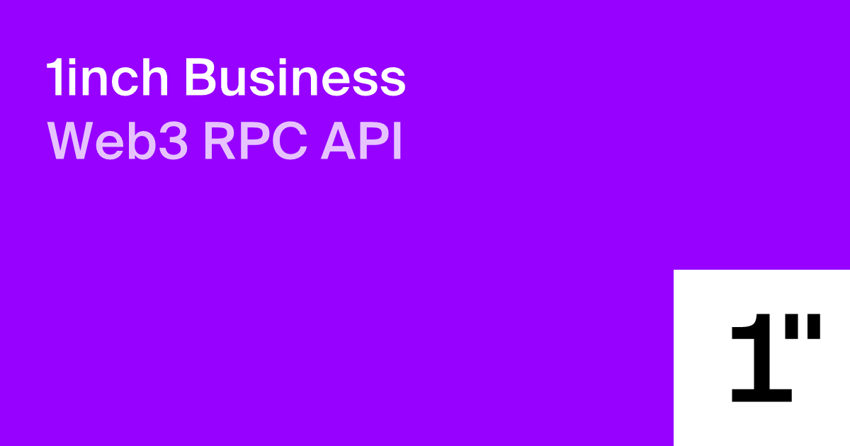 Web3 RPC API: Reliable Multichain Endpoints | 1inch Business