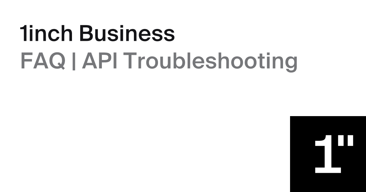 FAQ › API Troubleshooting